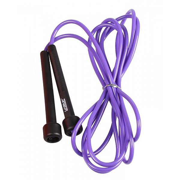 Скакалка LiveUp PVC Jump Rope 275x0.5 см Black-Purple (LS3115-p)