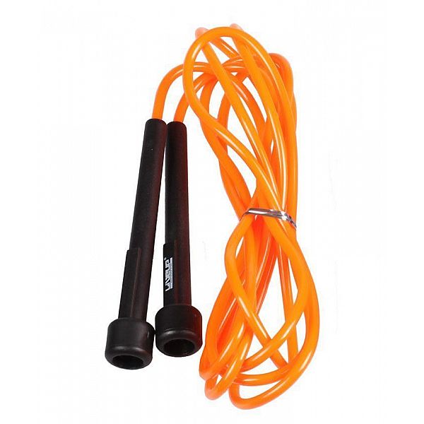 Скакалка LiveUp PVC Jump Rope 275x0.5 см Black-Orange (LS3115-o)