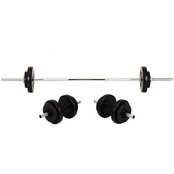 Штанга та гантелі Iron Body 110кг + рукавички