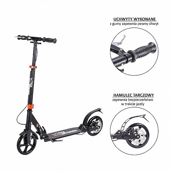 Самокат Nils Extreme HA200T чорний PU 200MM