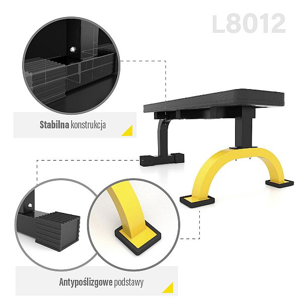 Пряма тренажерна лава HMS Premium L8012