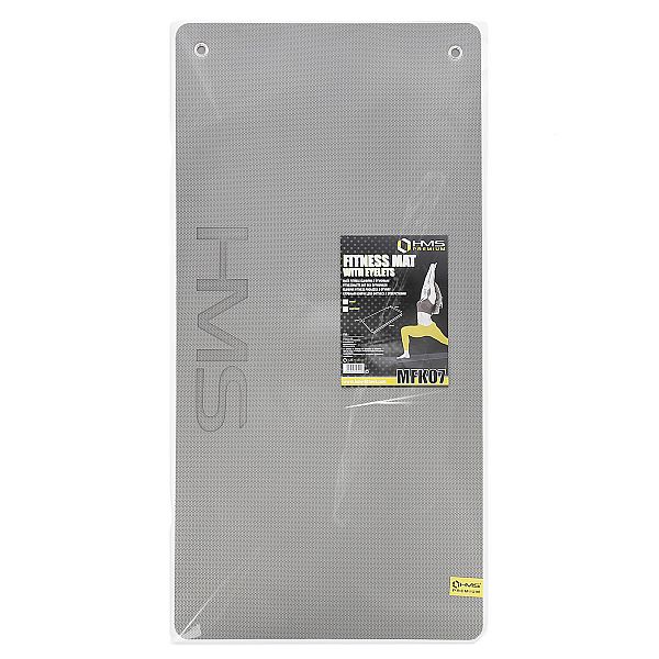 Килимок для фітнесу 120x60см EVA 15мм HMS Premium MFK07 світлосірий-чорний