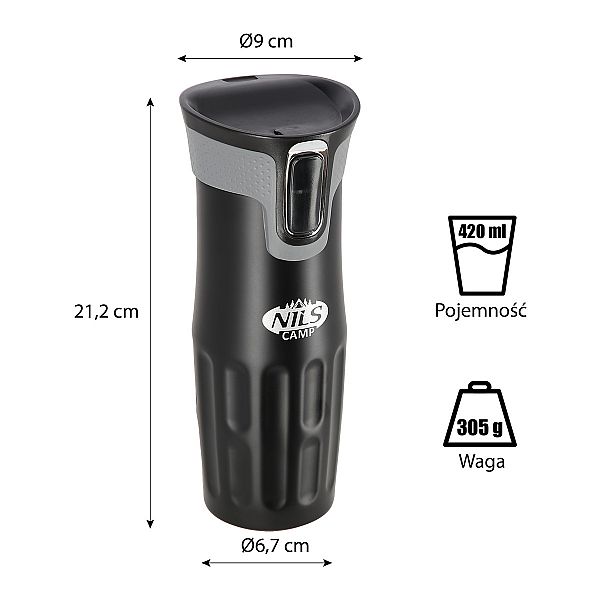 Термочашка Nils NCC06 чорна