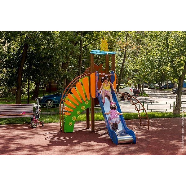Ігровий комплекс "Ручок" (сталева стулка, декоративне панно "Сова") ТЕ701.1