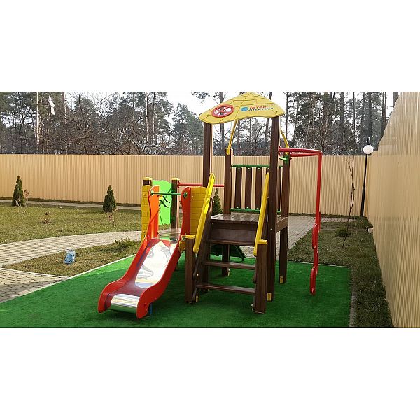 Игровой комплекс красно-зелено-желтый «Кроха-NEW» InterAtletika TE810 NEW