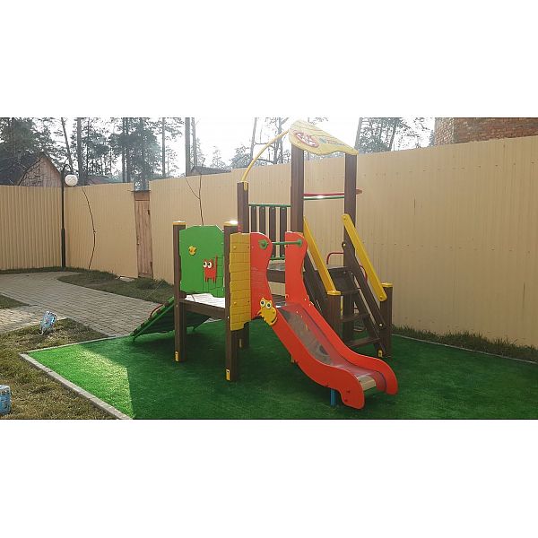 Игровой комплекс красно-зелено-желтый «Кроха-NEW» InterAtletika TE810 NEW