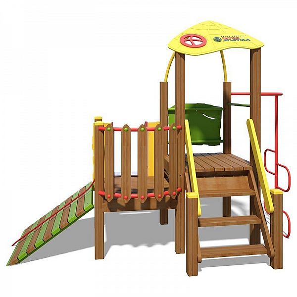 Игровой комплекс красно-зелено-желтый «Кроха-NEW» InterAtletika TE810 NEW