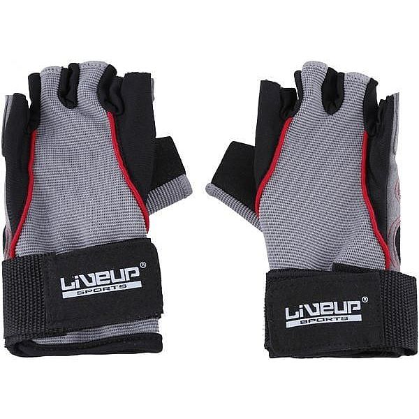 Перчатки LiveUp Training Gloves Black-Grey-Red (LS3071-LXL)