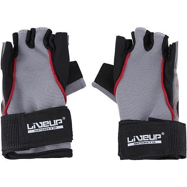 Перчатки LiveUp Training Gloves Black-Grey-Red (LS3071-SM)