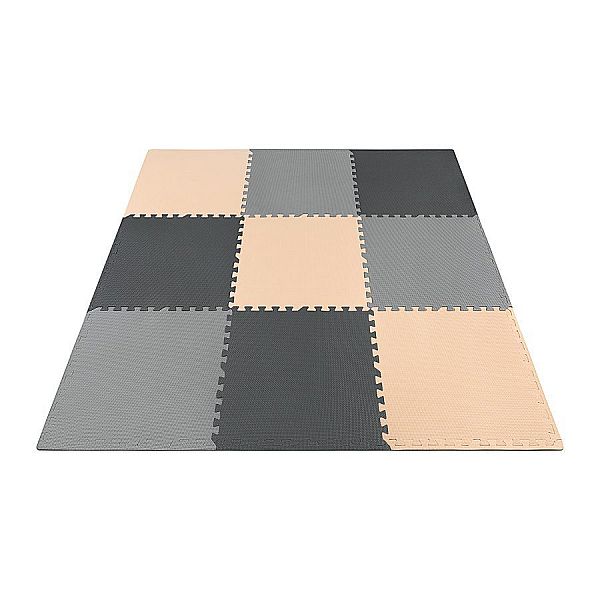 Мат-пазл (ласточкин хвост) 4FIZJO Mat Puzzle EVA 180 x 180 x 1 cм 4FJ0158 Black/Grey/Biege