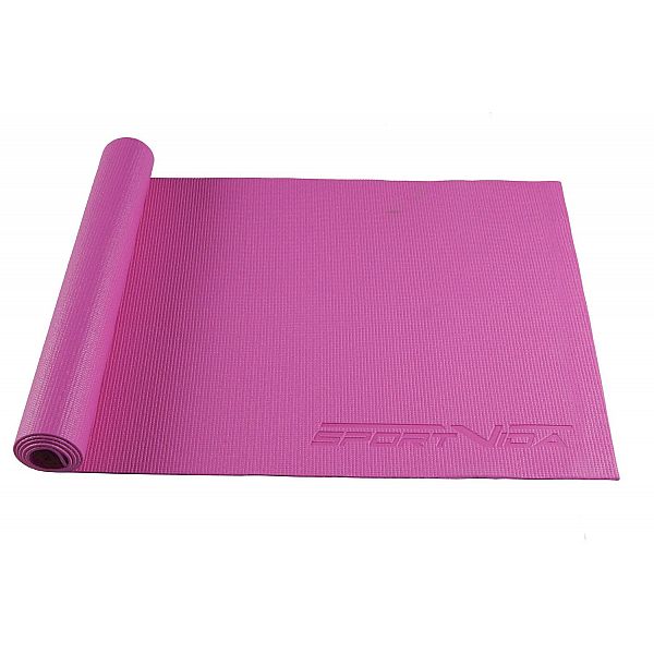 Коврик (мат) для йоги и фитнеса SportVida PVC 4 мм SV-HK0049 Pink