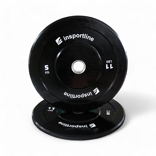 Диск обгумований inSPORTline Bumper Plate Lite 5 кг, 50 мм