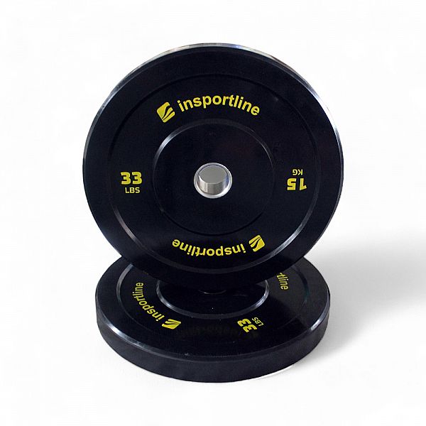 Диск обгумований inSPORTline Bumper Plate Lite 15 кг, 50 мм