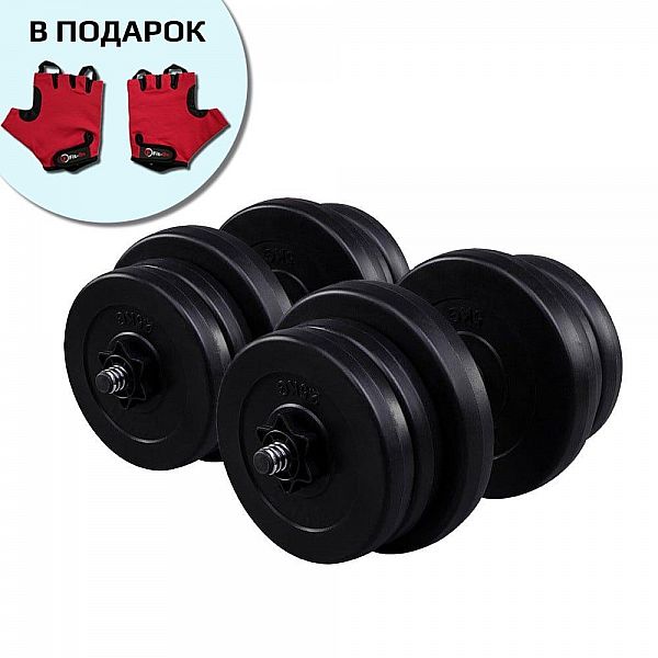 Гантели Fit-On 2x21кг битумные