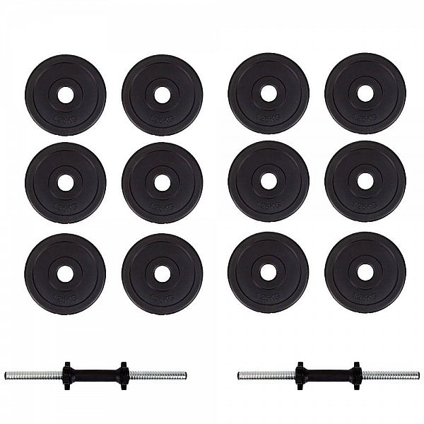 Наборные гантели Fit-On 2x8,5кг битумные