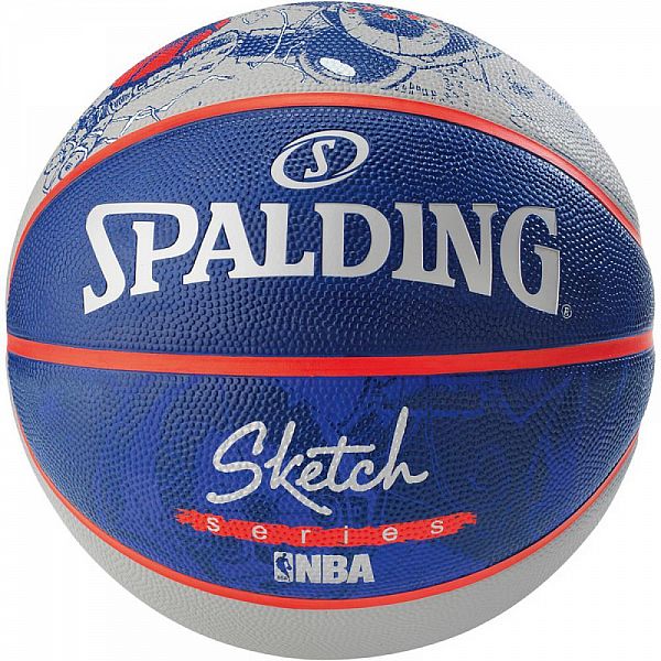 Мяч баскетбольный Spalding NBA Sketch Robot Outdoor Size 7