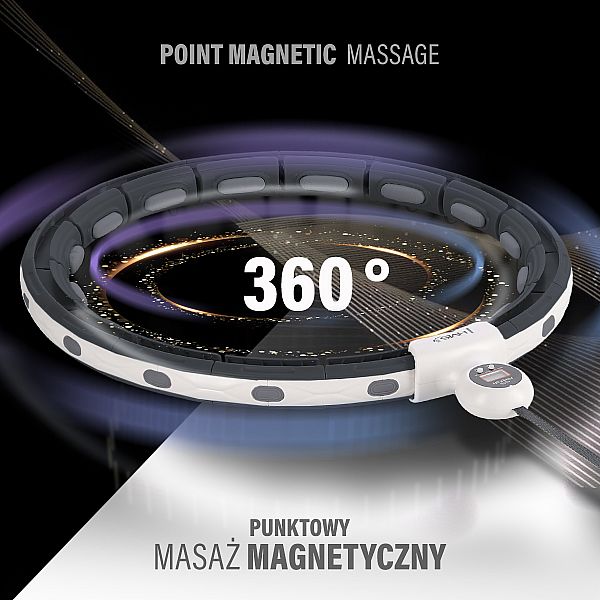 Хула-хуп магнитный с тяжестью и счетчиком HMS Set HHM15, черный