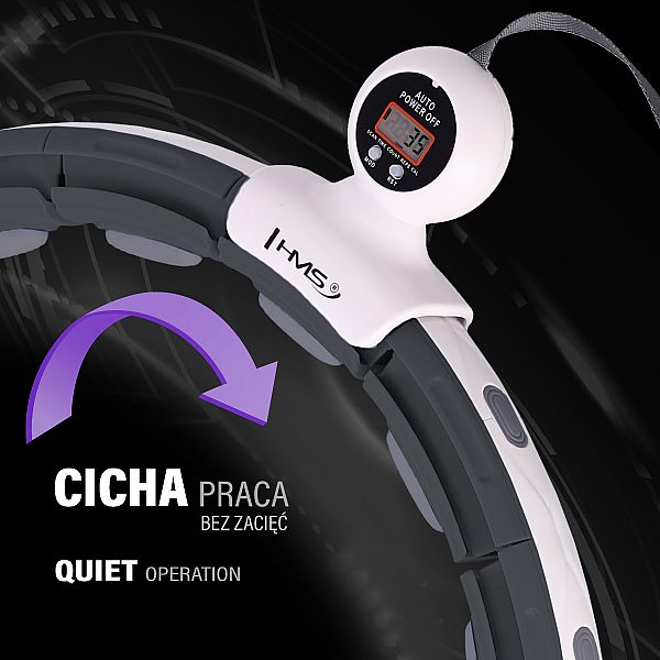 Хула-хуп магнитный с тяжестью и счетчиком HMS Set HHM15, черный