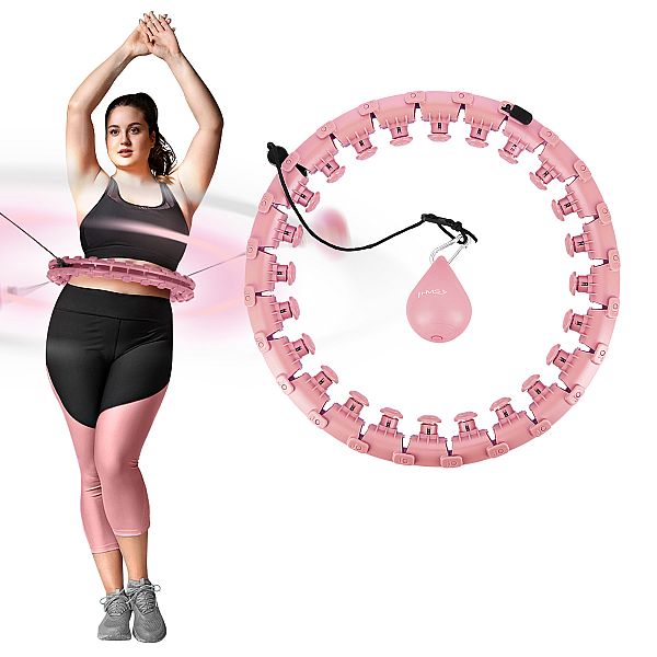 Хула-хуп з тягарцем HMS Plus Size Set HHW12, рожевий