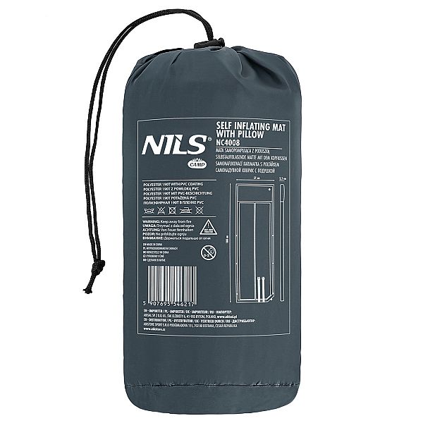Самонадувний килимок Nils Camp NC4008 антрацитовий