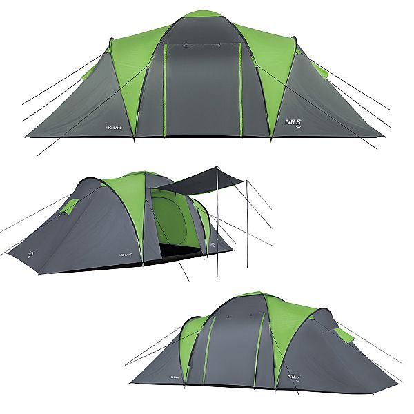 Туристичний намет Nils Camp NC6031 Highland зелено-сірий