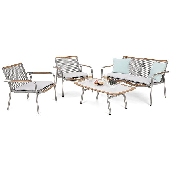 Садовая мебель из алюминия Genoa Silver / Grey