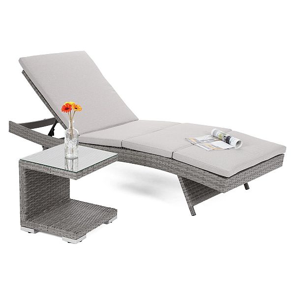 Садова кушетка Bora Bora Grey / Light Greyсо зі столиком Toronto Grey