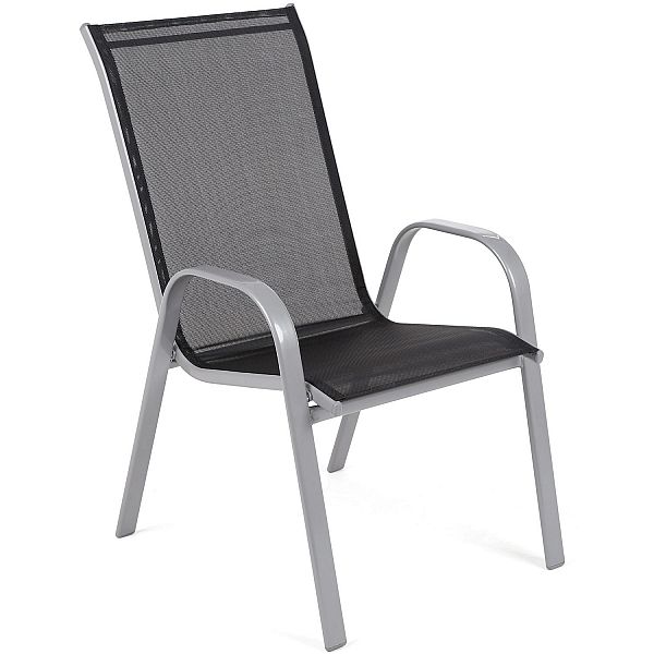 Кресло з металу садове Sevilla Silver / Black