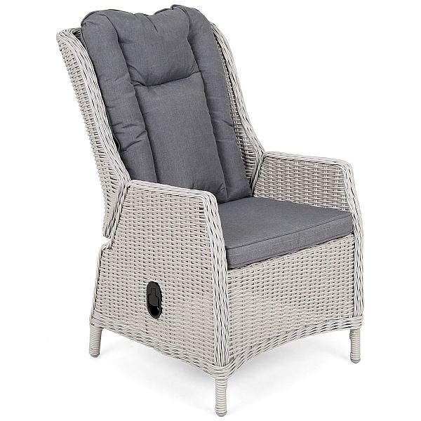 Кресло з техноротанга Bristol Relax White / Grey