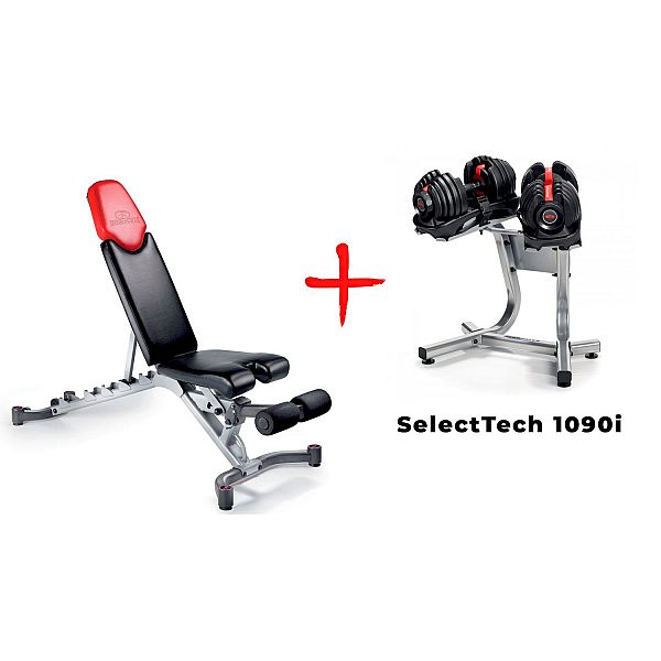 Скамья со стойкой и гантелями Bowflex SelectTech 1090i