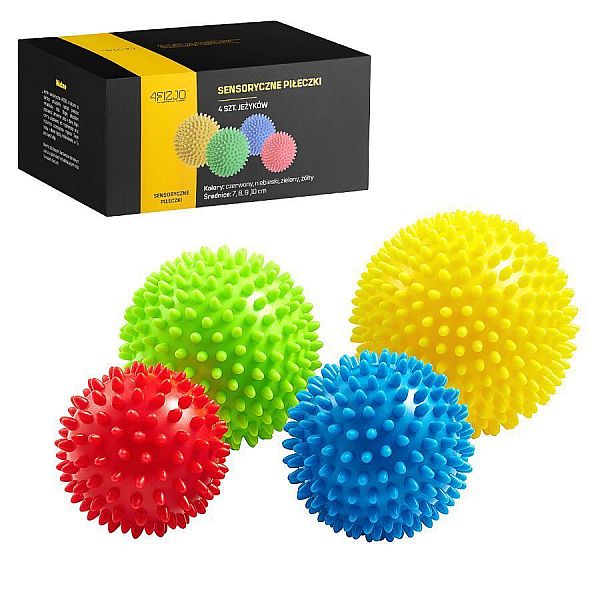 М'ячі массажні з шипами 4FIZJO Spike Balls 4 шт. 4FJ0115