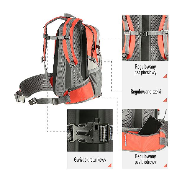 Рюкзак туристичний Nils Camp Jagerfly CBT7156 червоний