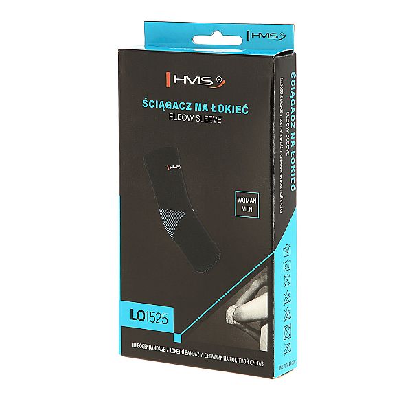 Компрессионный бандаж для локтей HMS LO1525 разм. S бирюзовый-черный