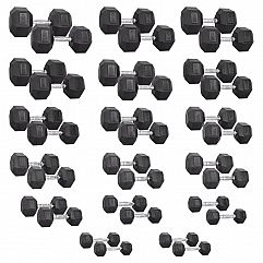 Набір шестигранних гантелей inSPORTline Hexsteel 2 x 3-40 кг