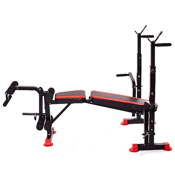 Скамья тренировочная Fit-On FN-S102 + штанга и гантели 105кг