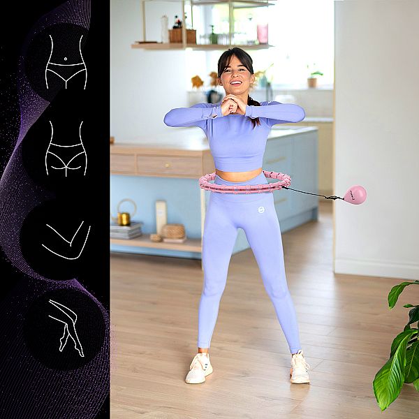 Хула-хуп с тяжестью PlusSize HMS HHW11 60-126 см, розовый