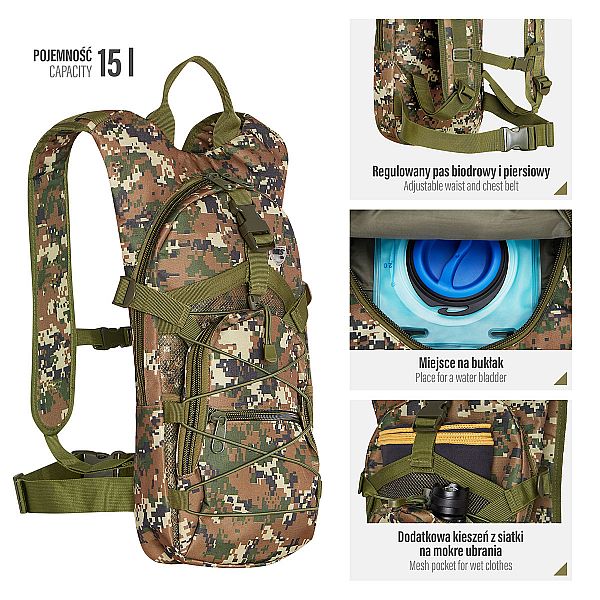 Рюкзак тактичний Nils Camp Crab NC1732 камуфляж