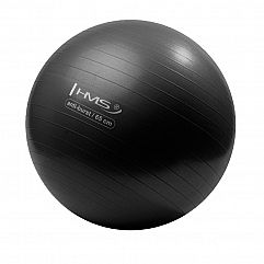 М'яч гімнастичний HMS YB02 Anti-Burst Black 65см