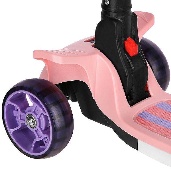 Самокат дитячий Nils Fun HLB10 LED рожевий