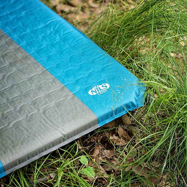 Самонадувний килимок Nils Camp NC4340 синій-сірий