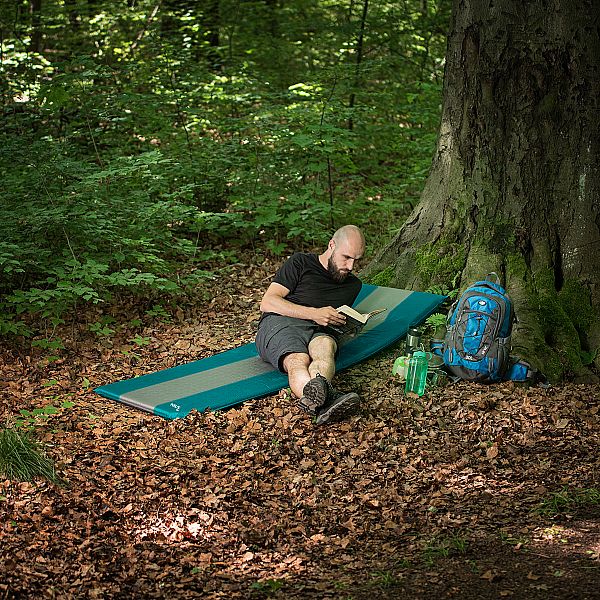 Самонадувний килимок Nils Camp NC4340 синій-сірий