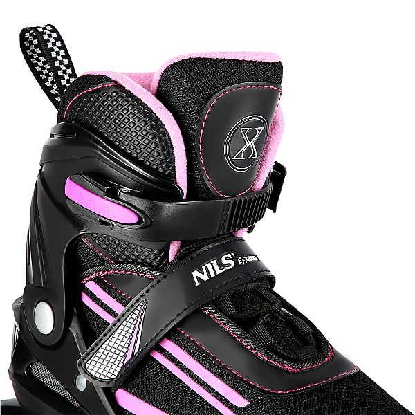 Дитячі роликові ковзани Nils Extreme NJ19803A LED розм. S 31-34 рожевий