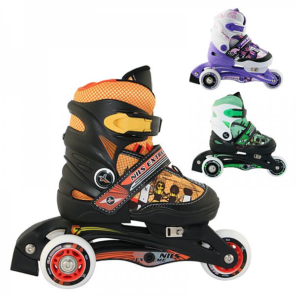 Дитячі роликові ковзани Nils Extreme NJ9128A розм. XS 26-29 зелений