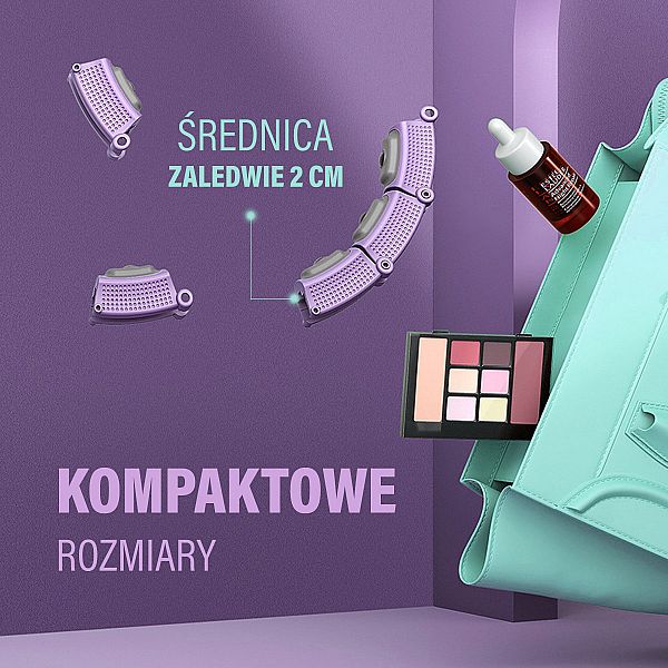 Хула-хуп магнітний з тягарцем та лічильником HMS Set HHM14, фіолетовий