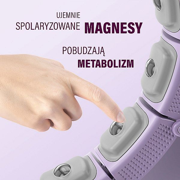 Хула-хуп магнітний з тягарцем та лічильником HMS Set HHM14, фіолетовий
