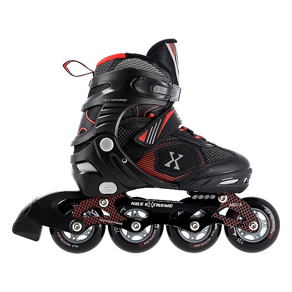 Роликові ковзани Nils Extreme NA9080 розм. S 31-34 чорно-червоний