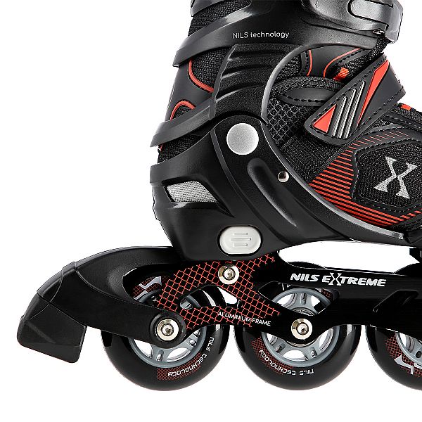 Роликові ковзани Nils Extreme NA9080 розм. S 31-34 чорно-червоний