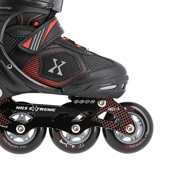 Роликові ковзани Nils Extreme NA9080 розм. S 31-34 чорно-червоний