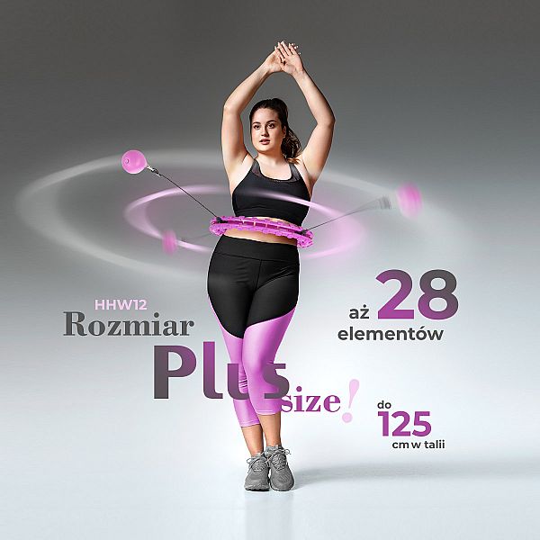 Хула-хуп з тягарцем HMS Set HHW12, фіолетовий