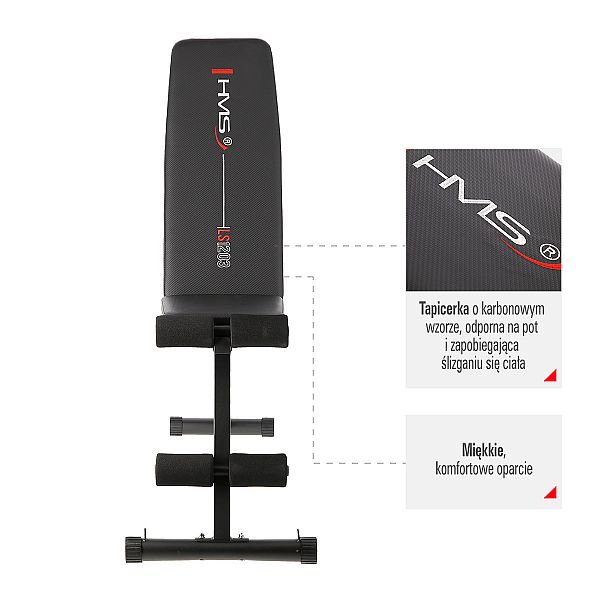 Тренажерна лава регульована з еспандерами HMS LS1203
